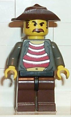 LEGO Minifigure-Mr Cunningham with Brown Legs and Black Hips-Adventurers: Dino Island-ADV019-Creative Brick Builders
